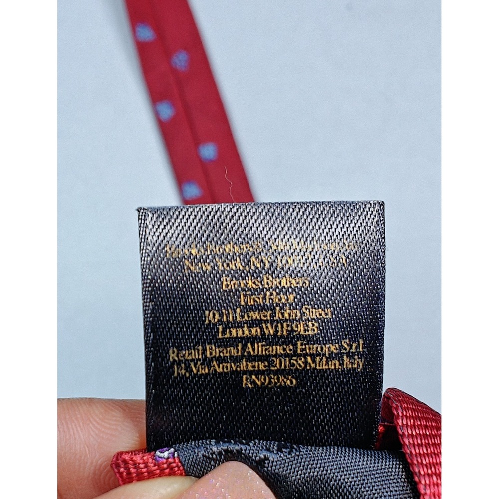 Brooks Brothers red silk novelty Print tie Makers And Merchants Preppy - Picture 7 of 7